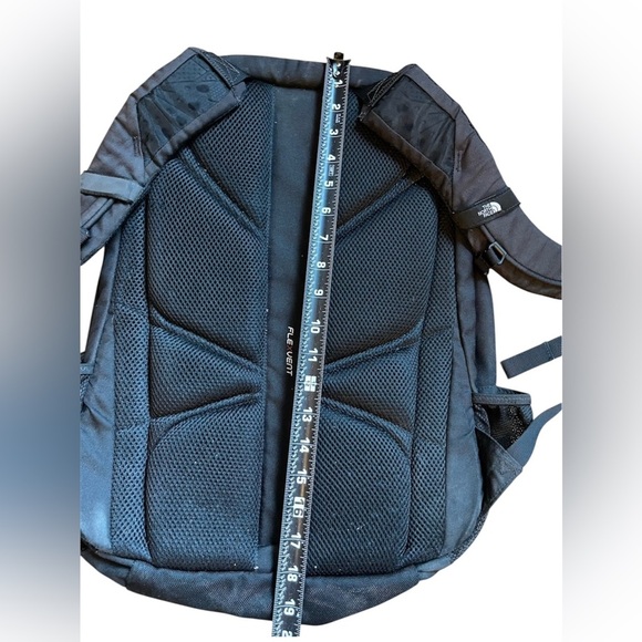 The North Face Pivoter black, pink, teal backpack. - Picture 9 of 9